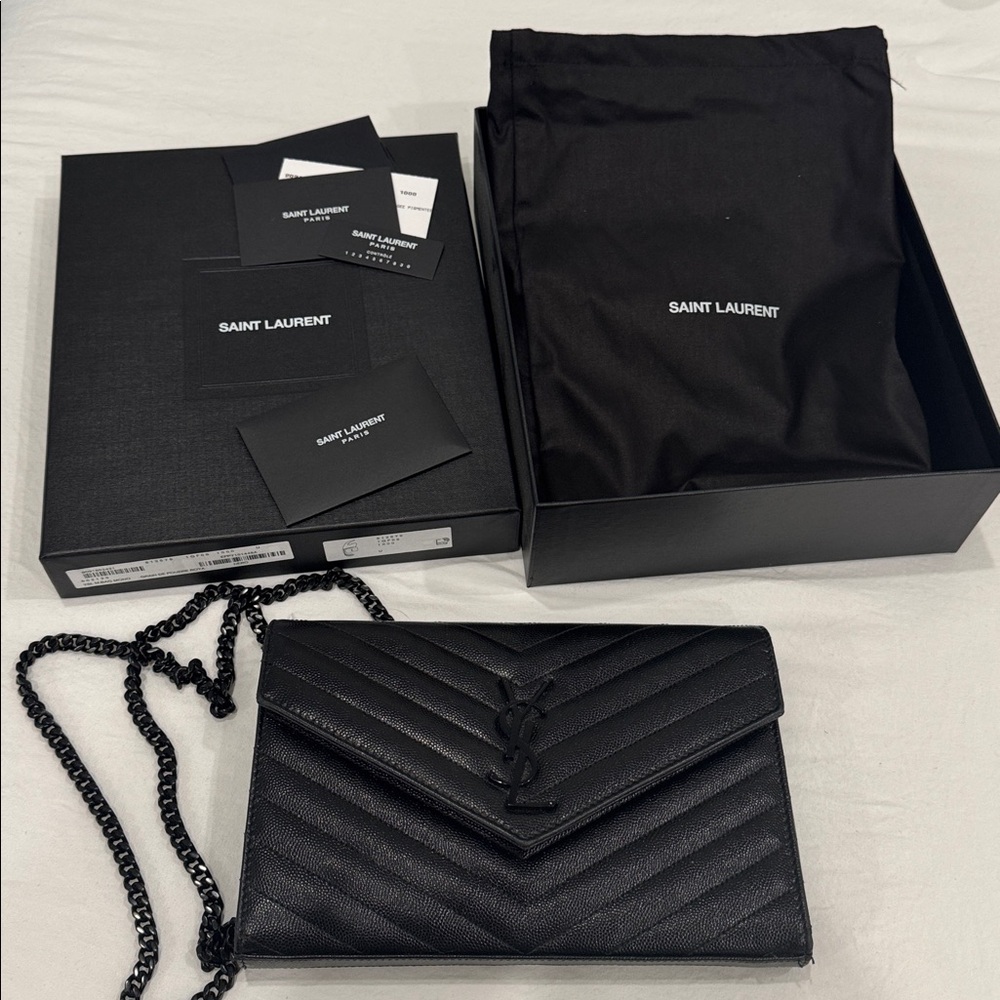 Yves Saint Laurent Black Quilted Bag
